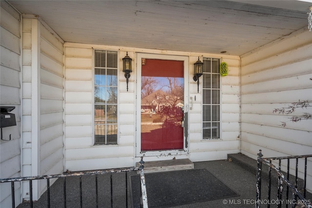 view of doorway to property