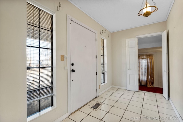 view of tiled foyer