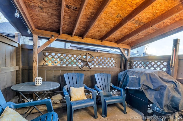 view of patio / terrace featuring area for grilling