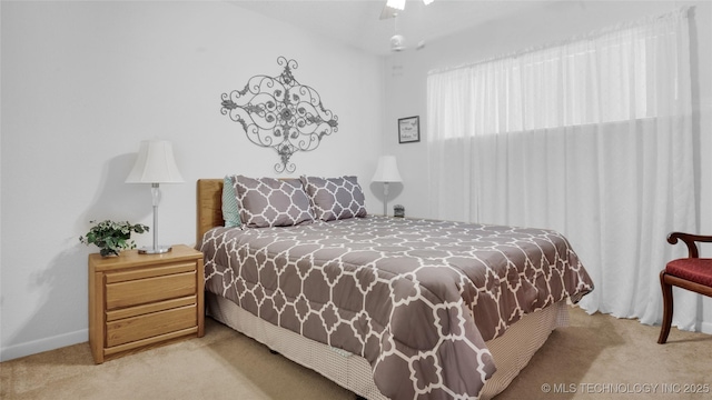 bedroom with carpet flooring