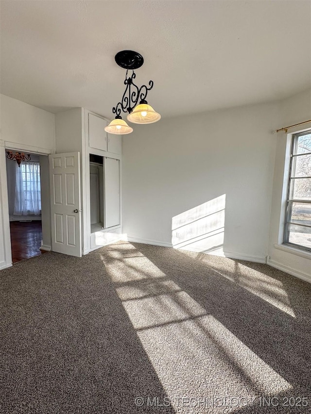 view of carpeted empty room