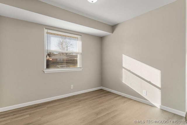 empty room featuring light hardwood / wood-style flooring