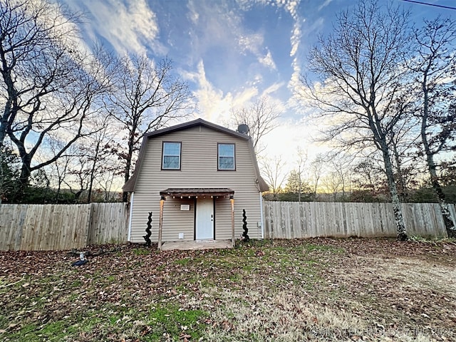 view of back of property