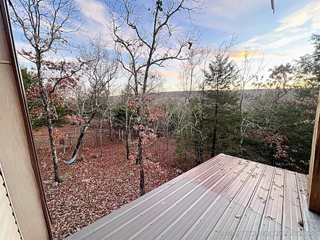 view of deck at dusk