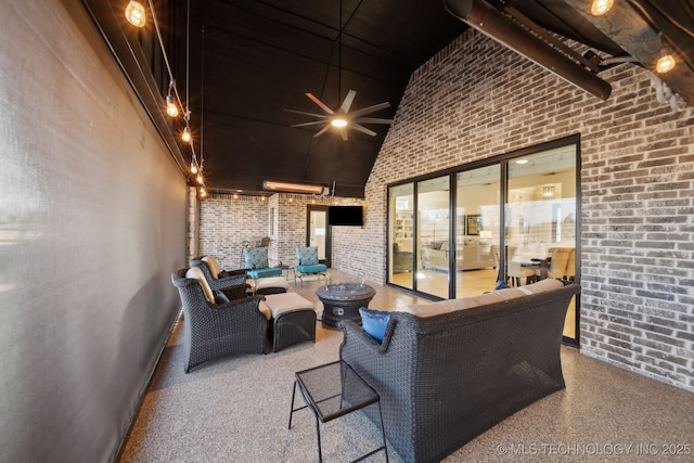 view of patio / terrace with an outdoor hangout area