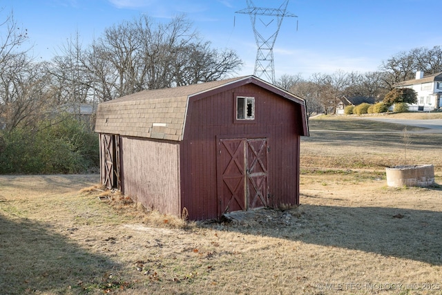 view of shed