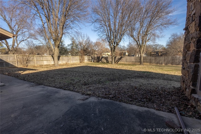 view of yard with a patio