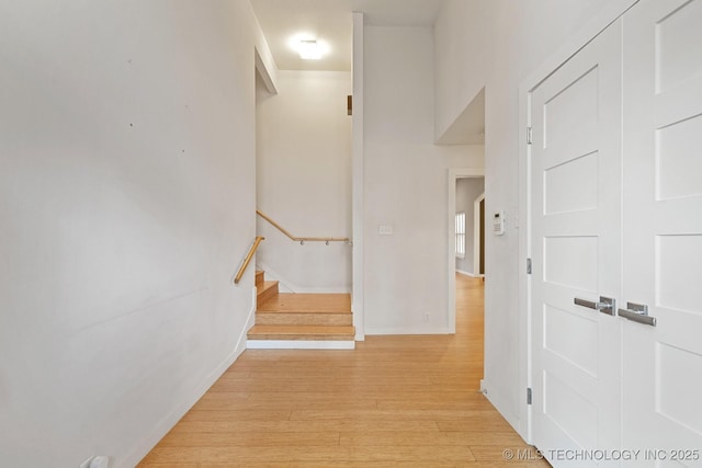 hallway featuring light hardwood / wood-style floors