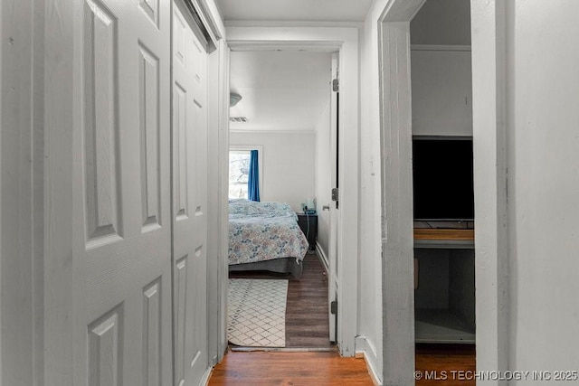 hall featuring hardwood / wood-style floors