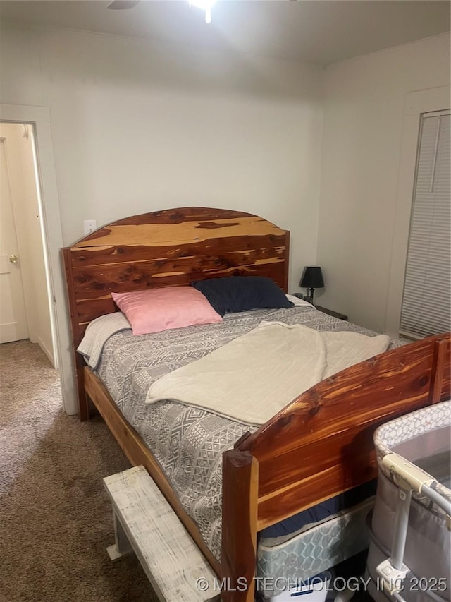 view of carpeted bedroom