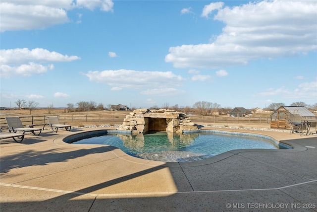 view of pool with a patio area