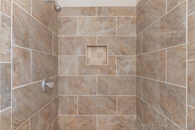 room details with tiled shower