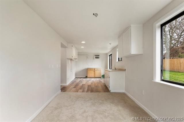 interior space with light carpet