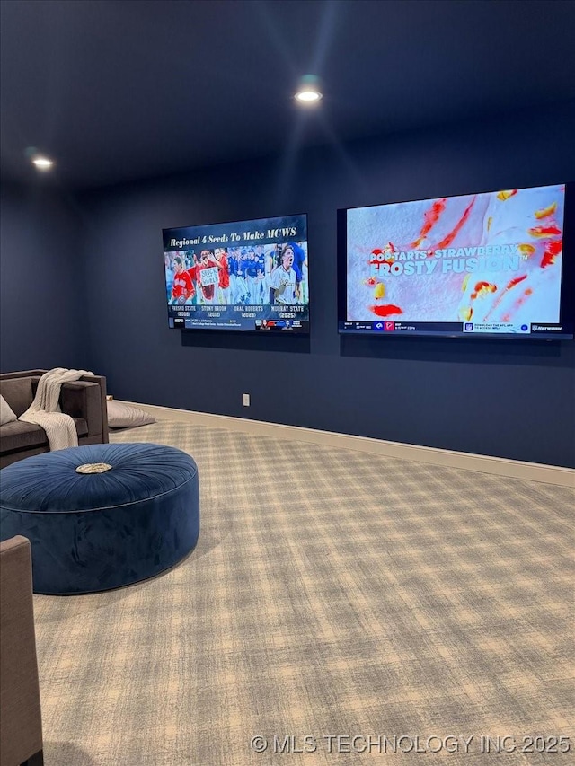 5835 E 139th St S, Bixby, OK 74008 - carpeted cinema with recessed lighting
