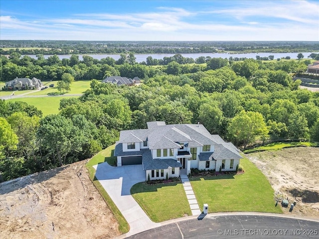 5835 E 139th St S, Bixby, OK 74008 - view from above of property with a nearby body of water