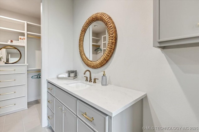 5835 E 139th St S, Bixby, OK 74008 - bathroom featuring vanity and tile patterned floors