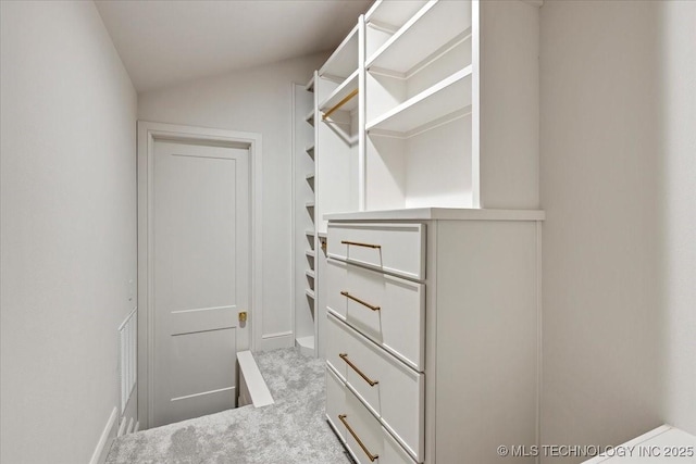 5835 E 139th St S, Bixby, OK 74008 - spacious closet with carpet flooring and vaulted ceiling