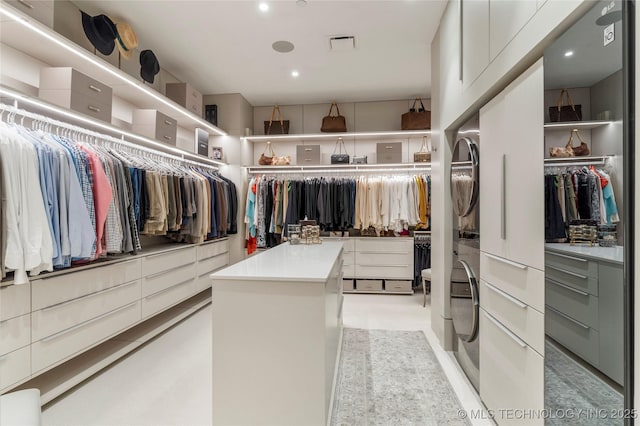 view of walk in closet