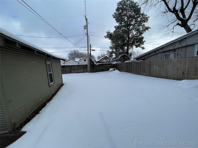 view of snowy yard