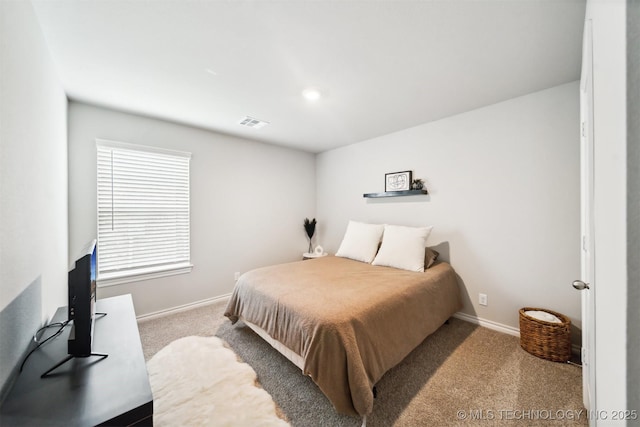 view of carpeted bedroom