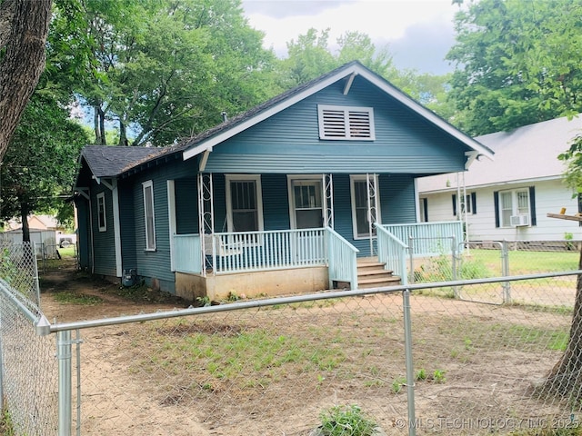 bungalow-style house with a porch