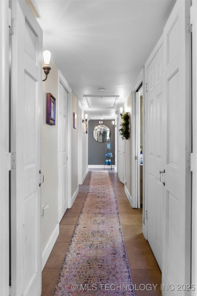 corridor featuring light hardwood / wood-style flooring