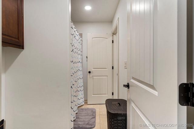 interior space with light tile patterned flooring