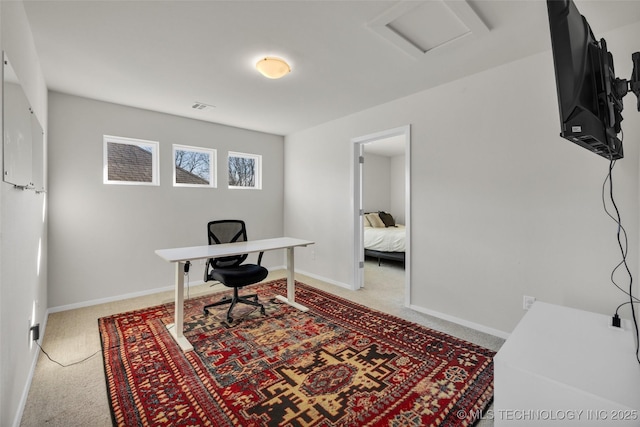 office space with carpet