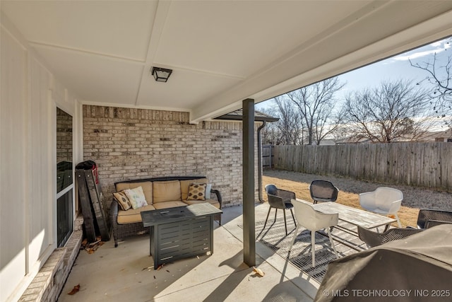 view of patio / terrace with outdoor lounge area