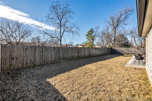 view of yard featuring a patio area