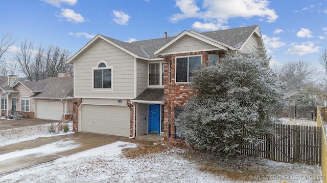 view of front of home featuring a garage