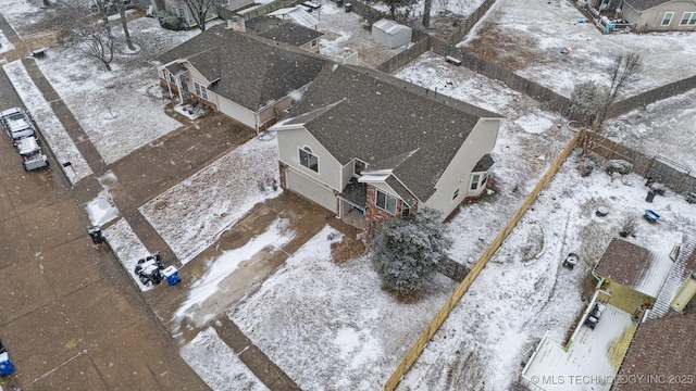 1504 N 26th St, Broken Arrow, OK 74014 - view of snowy aerial view