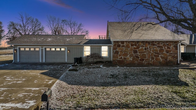 view of front of house featuring a garage