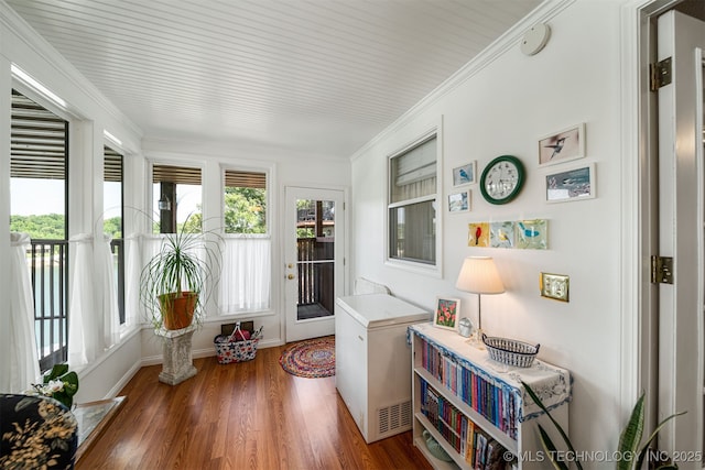 view of sunroom