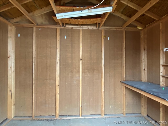 view of storage area