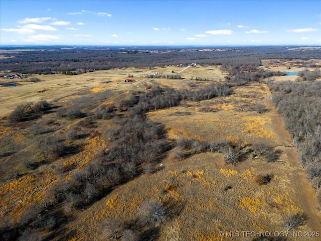 drone / aerial view featuring a rural view