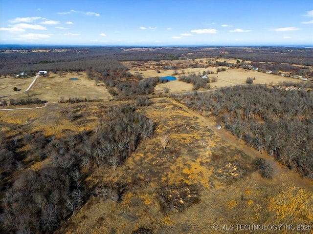 drone / aerial view featuring a rural view