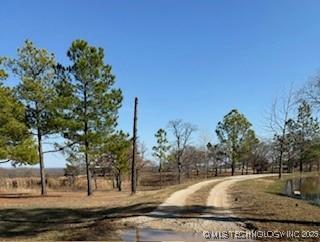 view of road with a rural view