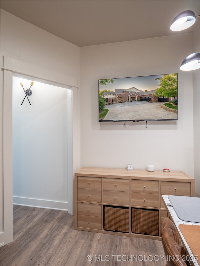 interior space featuring hardwood / wood-style flooring