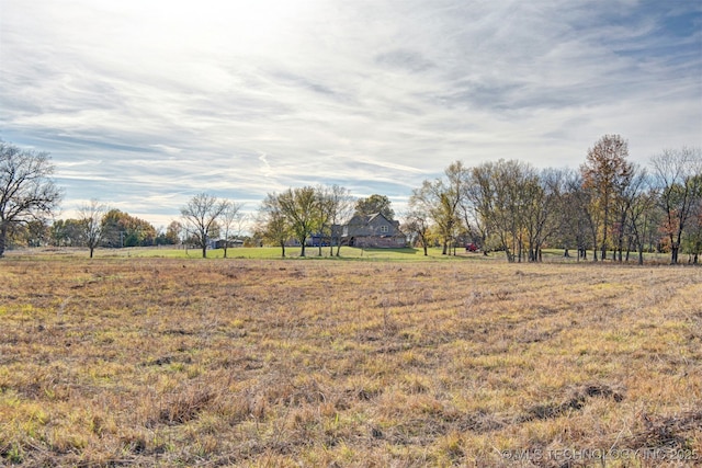 view of yard with a rural view