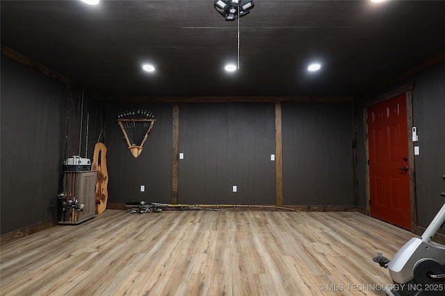 interior space with light wood-type flooring