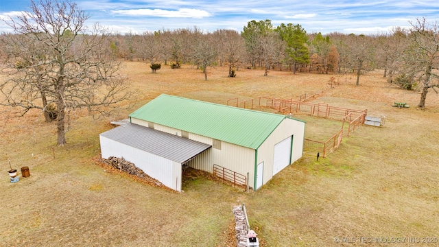 bird's eye view featuring a rural view