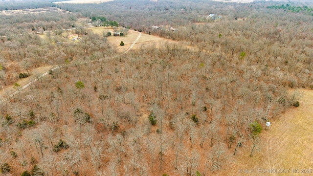 birds eye view of property with a rural view