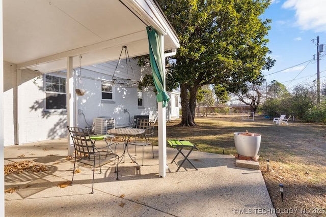 view of patio / terrace with central AC unit