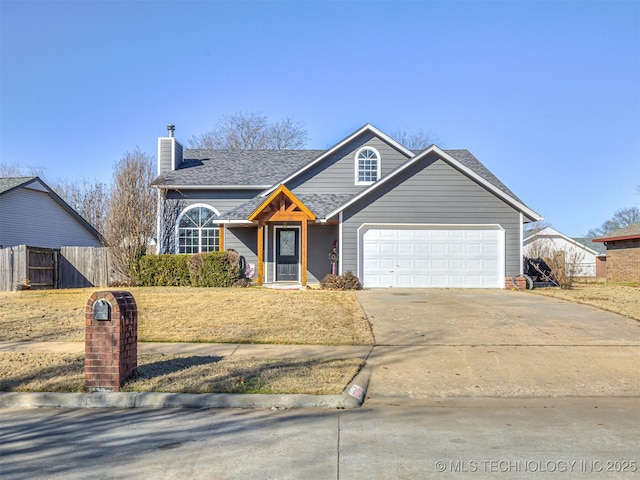 view of property with a garage