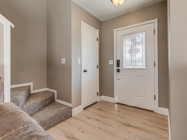 entryway featuring light wood-type flooring