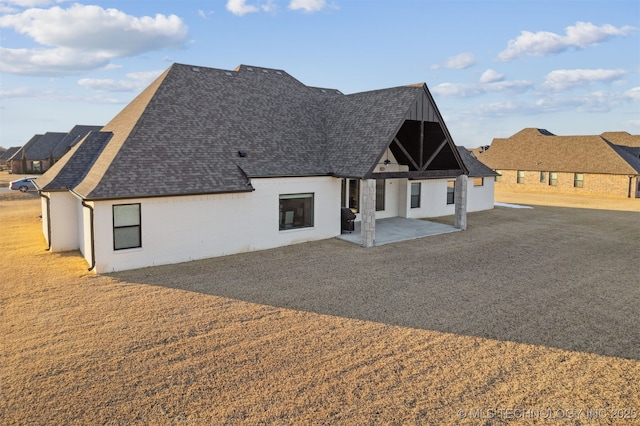 view of front of home with a patio