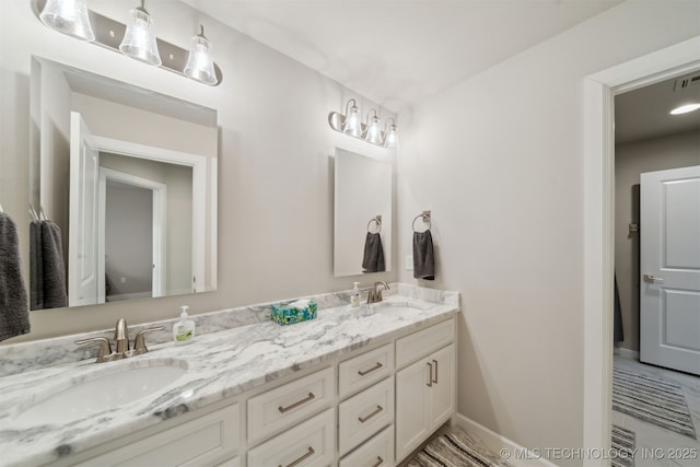 bathroom with vanity