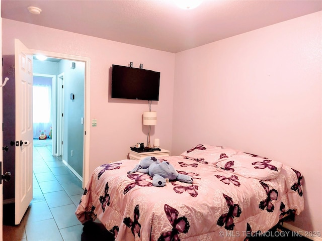 view of tiled bedroom