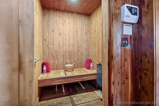 4347 W 41st St, Tulsa, OK 74107 - sauna / steam room with wooden walls and wood ceiling